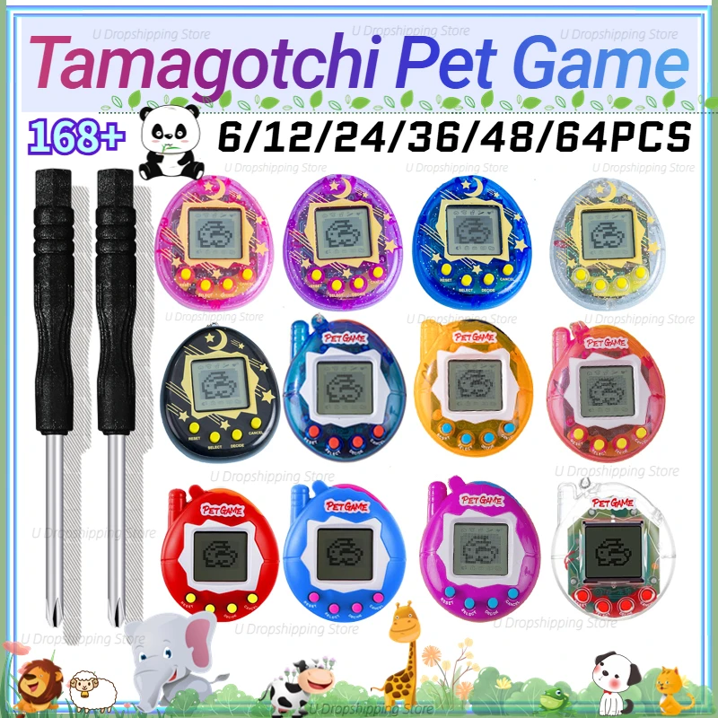 Tamagotchi Electronic Pet Virtual - Chaveiro de Bichinho Virtual Tamagotchi 64-6PCS,
