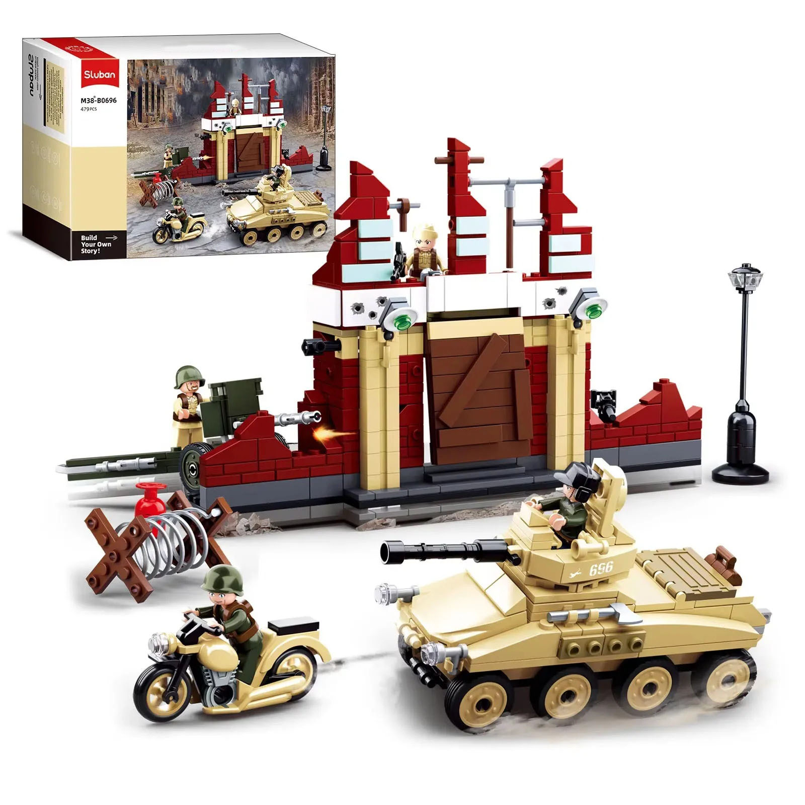Lego Compatible Military Tank - Conjunto de Blocos de Construção de