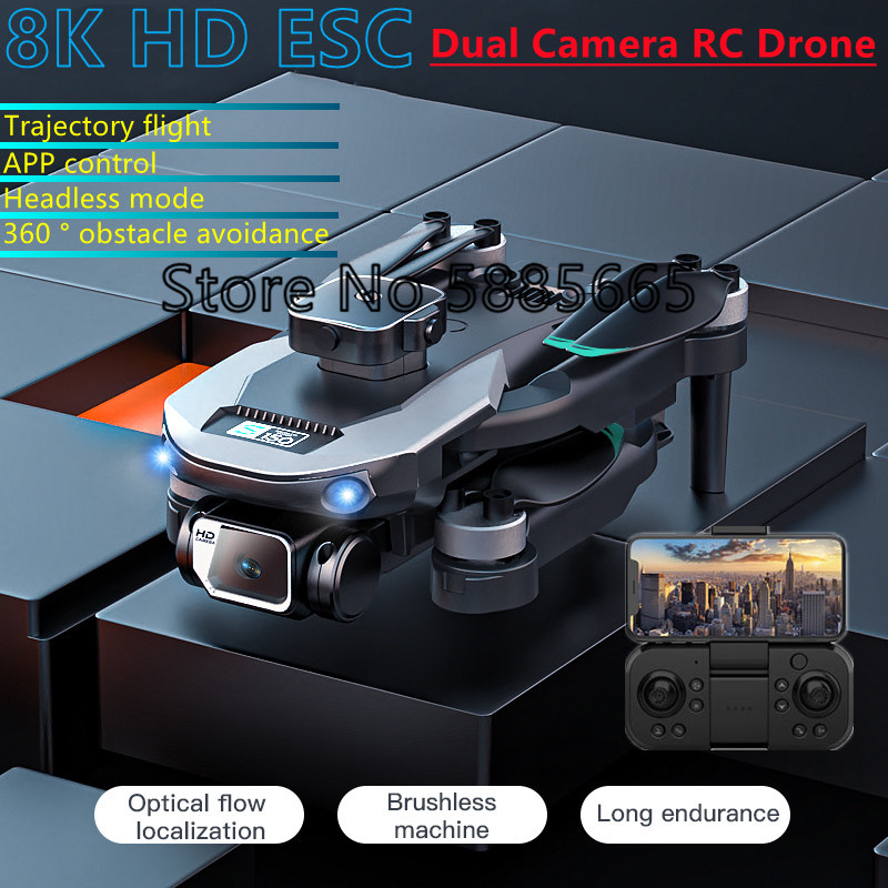 Drone com controle remoto, câm - Fpv Brushless Rc Drone 4K avaliação e preço