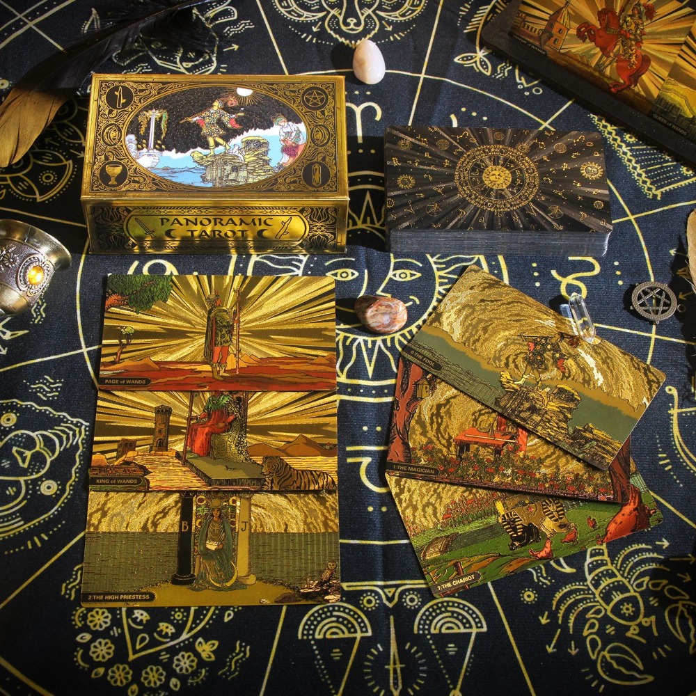 Classic Panoramic Rider Waite  - Tarot Cards Deck With Guidebook avaliação e preço