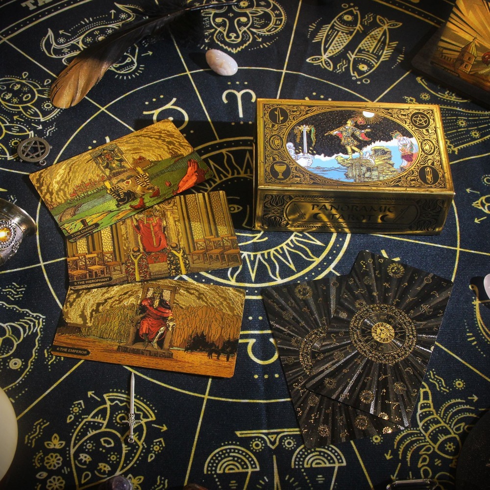 Classic Panoramic Rider Waite  - Tarot Cards Deck With Guidebook avaliação e preço