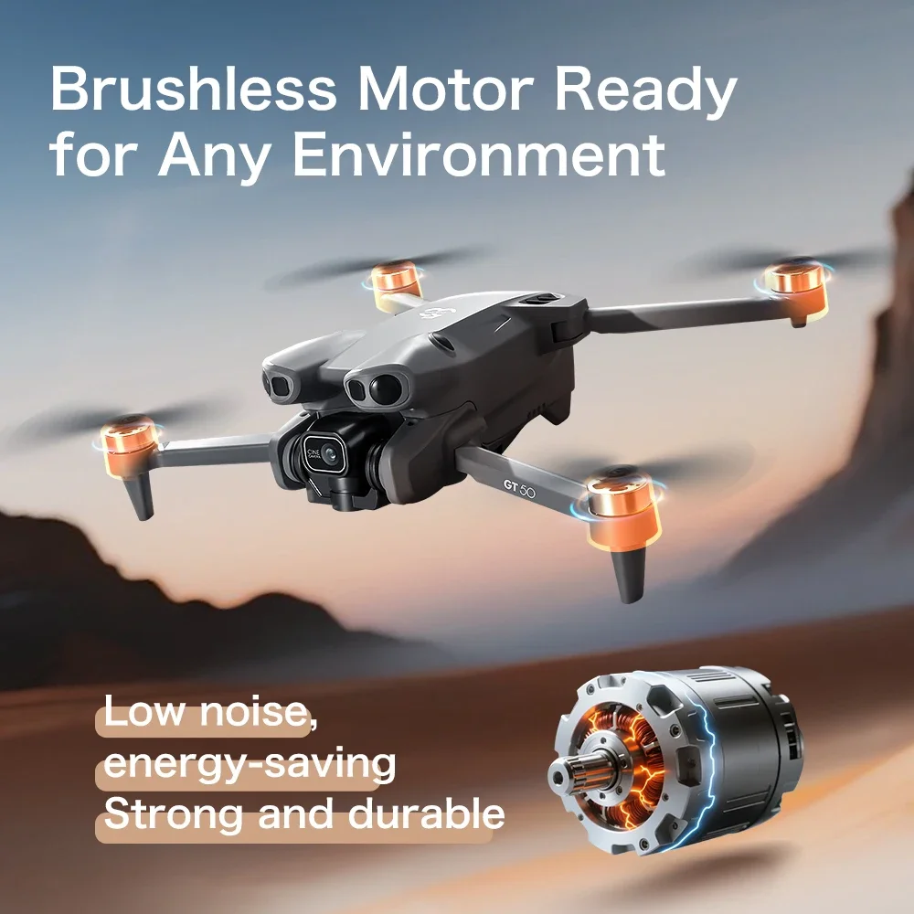 Drone FPV 4K/6K/8K GT50 com câ - Fpv Brushless Rc Drone 4K avaliação e preço