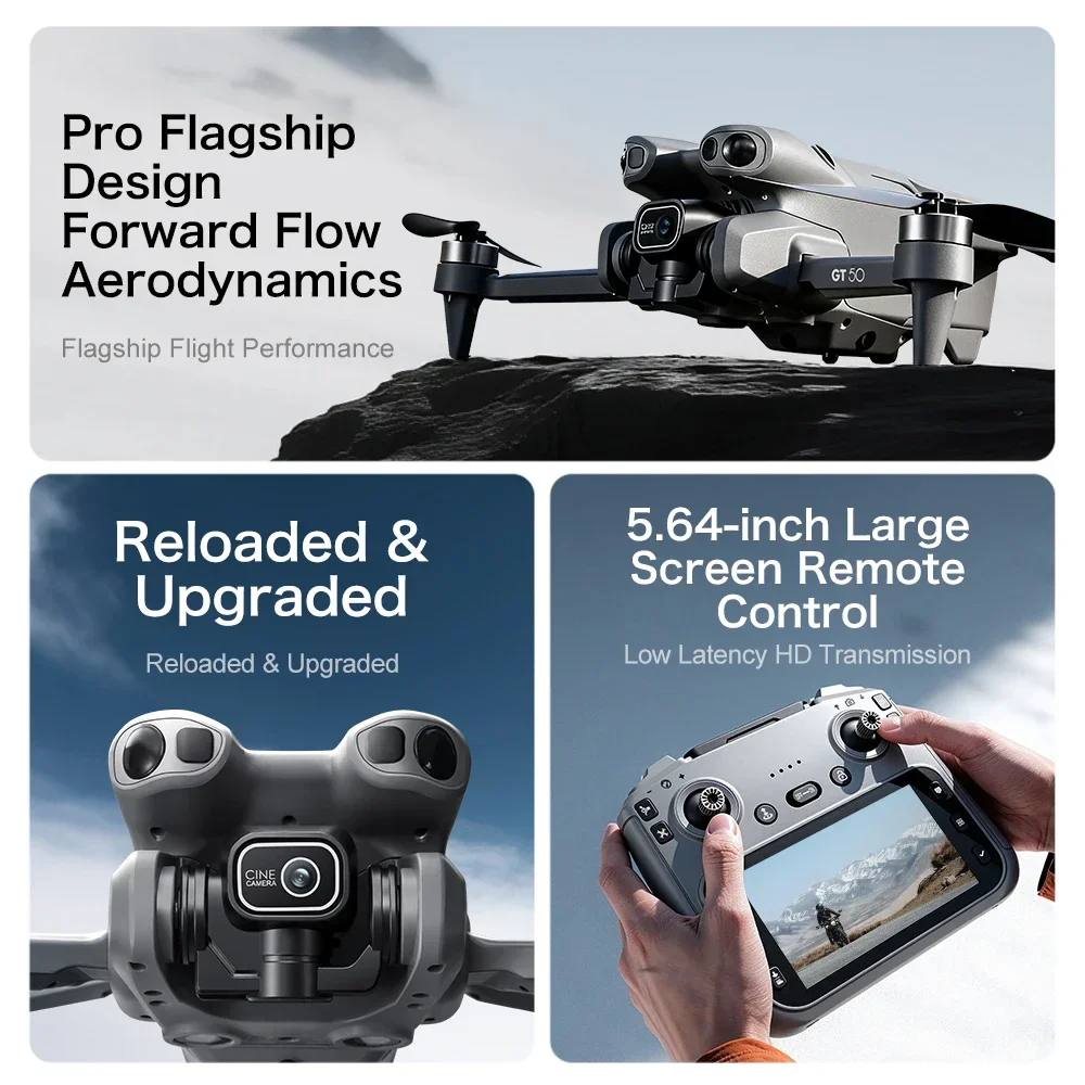 Drone FPV 4K/6K/8K GT50 com câ - Fpv Brushless Rc Drone 4K avaliação e preço