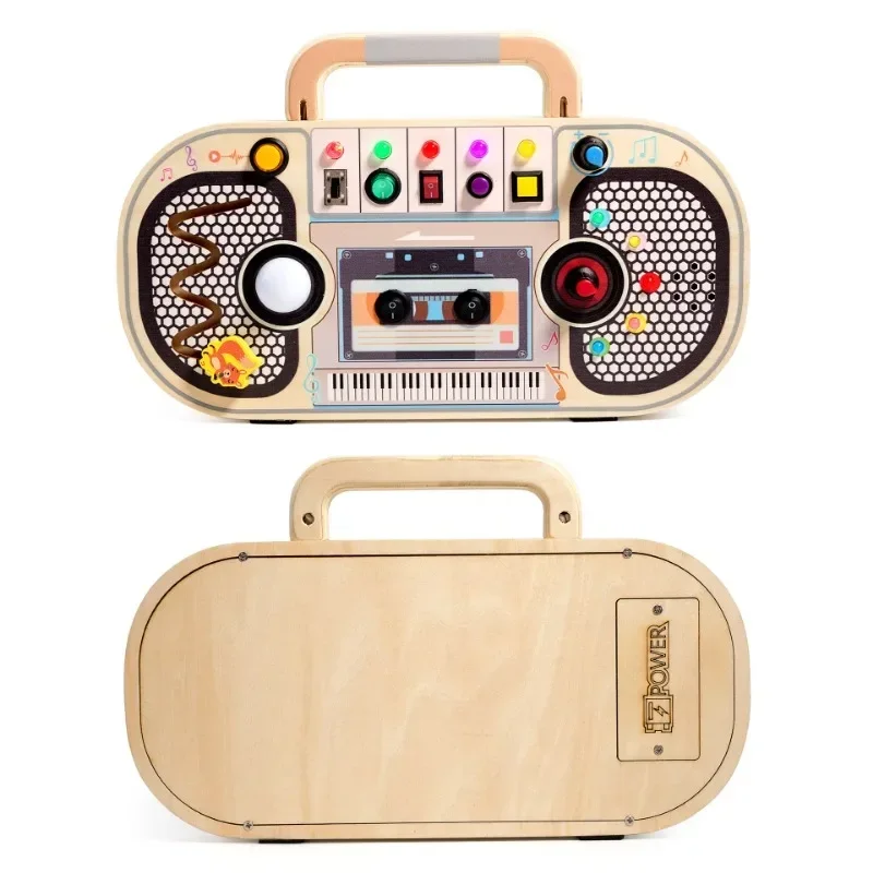 Brinquedos Montessori para cri - Montessori Wooden Busy Board Toddler avaliação e preço