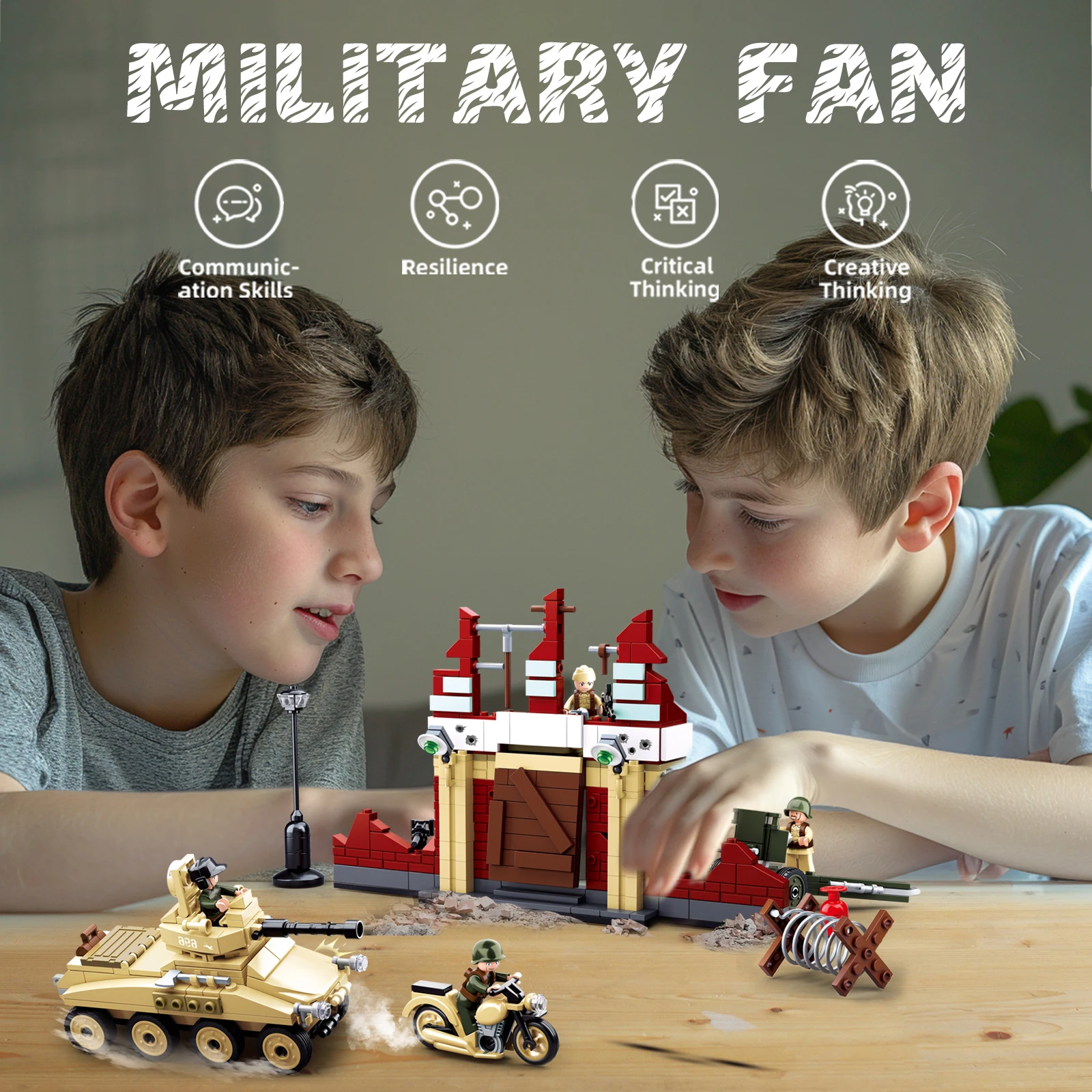 Conjunto de Blocos de Construç - Lego Compatible Military Tank avaliação e preço